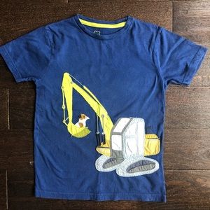 Mini Boden size 9/10 navy digger appliqué t-shirt